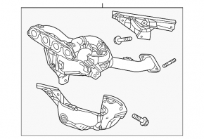 Коллектор выпускной с катализатором Mazda CX-50 23-26 2.5