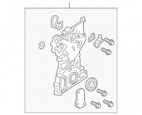 Передняя крышка ДВС Honda CRV 17-19 2.4 K24W