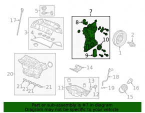 Передняя крышка ДВС Honda CRV 17-19 2.4 K24W