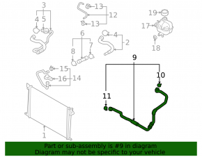 Țeavă de răcire inferioară Mini Cooper R56 R58 07-15 1.6T