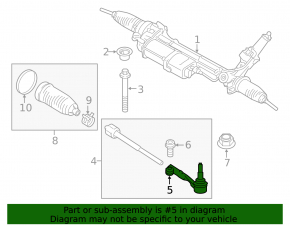 Наконечник рулевой тяги левый BMW X5 F15 14-18