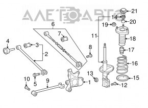 Цапфа задняя правая Toyota Highlander 08-13 AWD