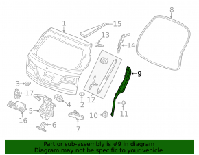 Датчик наклона двери багажника левый Acura MDX 14-20
