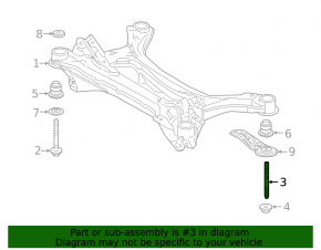 Шпилька крепления заднего подрамника 2шт Toyota Camry v70 18-24 165мм
