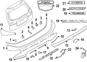 Ornamente portbagaj Subaru Forester 25-26