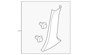 Decorație stâlp central stânga jos Subaru Impreza WRX GH 08-14 negru