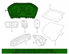 Щиток приборов BMW X1 F48 16-19 под проекцию