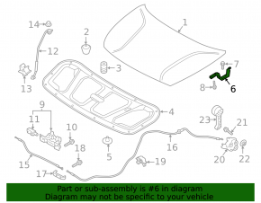 Петля капота левая Kia Niro 17-22