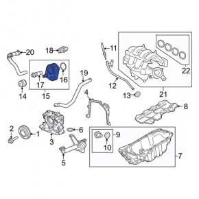 Масляный охладитель ДВС Ford Escape MK3 13-16 1.6T