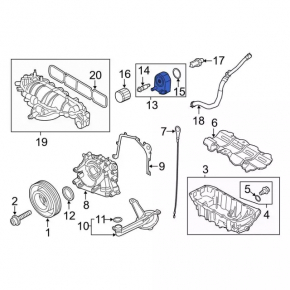 Масляный охладитель ДВС Ford Escape MK3 13-16 1.6T