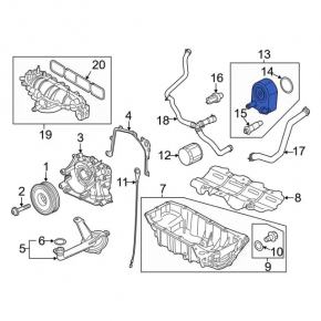 Масляный охладитель ДВС Ford Escape MK3 13-16 1.6T