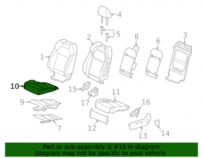 Водительское сидение Acura MDX 16-20 с airbag, электро, кожа черн