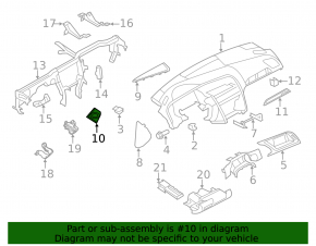 Ornament panou frontal pentru difuzorul dreapta, Audi Q5 8R 09-17, bej trufă, Band & Olufsen