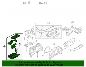 Дисплей щитока приборов верхний Mazda 3 14-16 BM