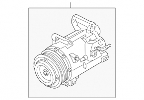 Компрессор кондиционера Ford Fusion mk5 13-20 1.5Т 1.6T