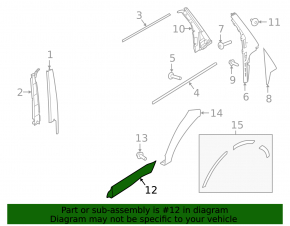 Ornament inferior ușă spate dreapta pentru Land Rover Range Rover Sport 13-22