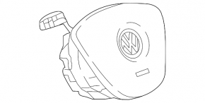 Подушка безопасности airbag в руль водительская VW Taos 22-25
