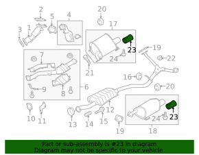 Насадка глушителя Subaru Forester 14-18 SJ 2.5
