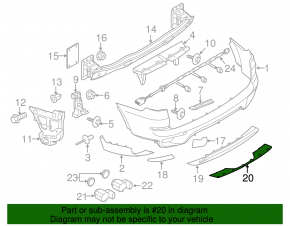 Накладка губы заднего бампера BMW X5 E70 11-13 рест