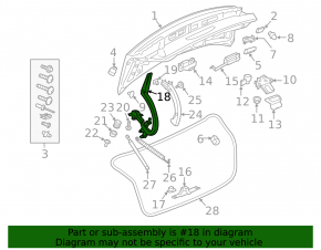 Петля крышки багажника правая Audi A4 B9 17-25