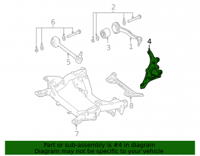 Цапфа передняя правая Mercedes W212 10-16 RWD