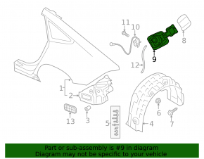 Корпус лючка бензобака Audi A7 19-26