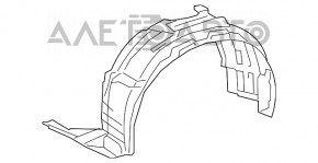 Căptușeală aripă față dreapta pentru Lexus RX350 RX450h 13-15 restul.