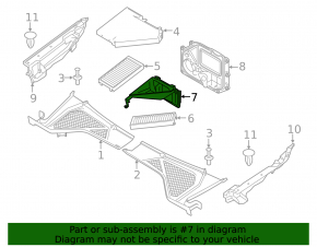 Корпус салонного фильтра BMW X5 F15 14-18 нижняя часть