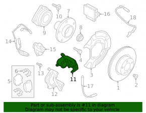 Suport spate stânga BMW X3 F25 11-17 ruginit