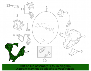 Кнопки управления на руле Acura MDX 14-20