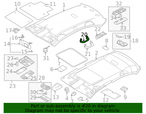 Ручка потолка левая VW Beetle 12-19 черная