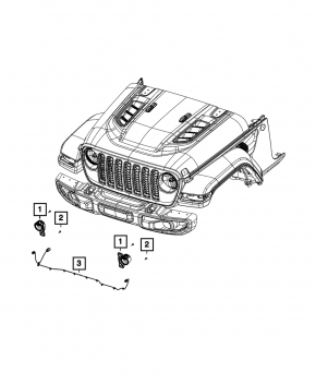 Противотуманная фара птф правая Jeep Wrangler 18-20 LED