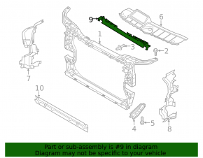 Дефлектор радиатора верхний Audi Q5 80A 18-24 2.0T, MHEV, PHEV