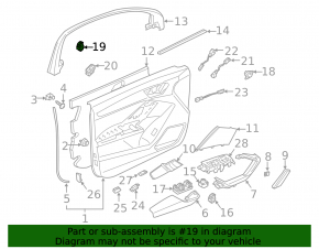 Кнопка открытия двери багажника Audi Q3 83A 19-25 салонная, черная