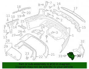 Capăt tobă stângă pentru Land Rover Range Rover Velar 18-25 cromat