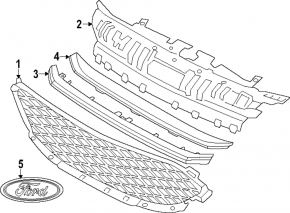 Опора решетки радиатора grill Ford Escape MK4 23-26 USA