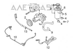 Шланг сливной ГУР BMW X5 E70 07-10 4.8