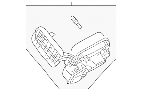 Корпус лючка бензобака Mitsubishi Outlander 22-26