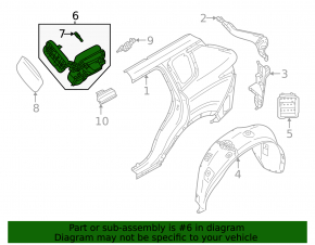 Корпус лючка бензобака Mitsubishi Outlander 22-26