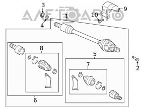 Semiarbore de transmisie față stânga Audi A3 22-26