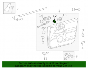 Управление стеклоподъемником передним правым Toyota Camry v40 черн, manual
