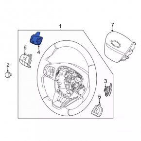Подрулевой лепесток левый Ford Escape MK4 20-26