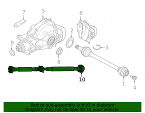 Карданный вал кардан задний BMW X3 G01 20-21 2.0T RWD