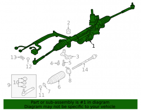 Рейка рулевая Subaru Impreza 17-19 GK