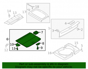 Пол багажника VW Tiguan 09-18 черный