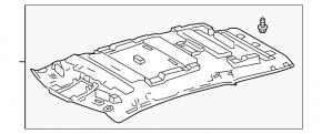 Обшивка потолка Lexus RX350L RX450hL 18-22 long, без люка, серая