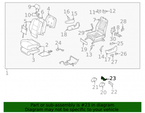 Mufă de ghidare scaun spate dreapta Lexus RX300 RX330 RX350 RX400h 04-08 spate, stânga, gri