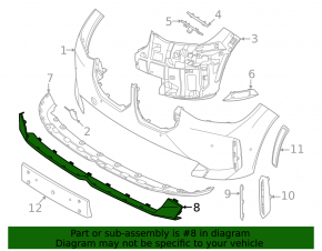 Губа переднего бампера BMW X3 G45 25-26