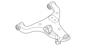 Braț de control inferior, față dreapta, Nissan Frontier 22-26