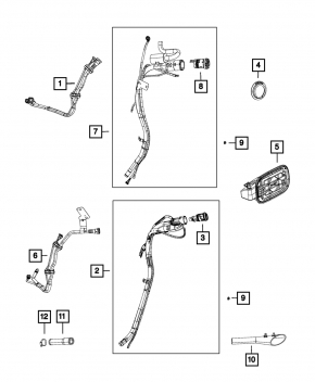 Carcasă clapetă rezervor combustibil Jeep Grand Cherokee WK2 14-22